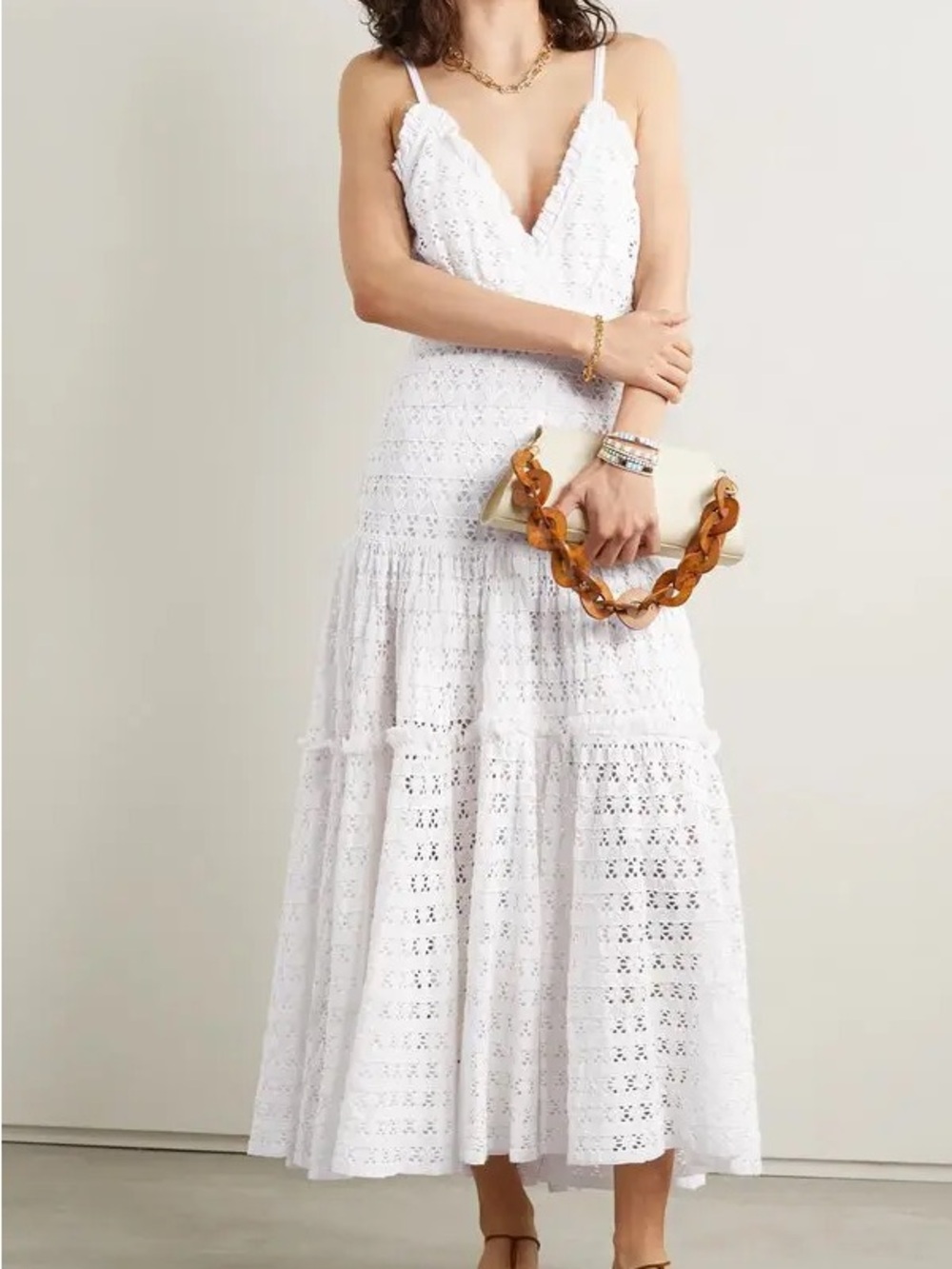Love Shack Fancy Dua Gown Maxi Dress White Size 6
